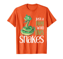 Load image into Gallery viewer, Funny shirts V-neck Tank top Hoodie sweatshirt usa uk au ca gifts for Just a Boy Who Loves Snakes Gift T Shirt for Kids and Boys 360106