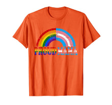 Load image into Gallery viewer, Vintage proud mama flag Rainbow LGBT Transgender pride month T-Shirt 121830