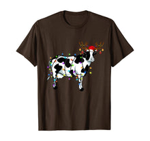 Load image into Gallery viewer, Funny shirts V-neck Tank top Hoodie sweatshirt usa uk au ca gifts for Funny Cow Christmas Tee Reindeer Christmas Lights Pajama T-Shirt 144381