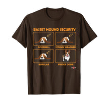 Load image into Gallery viewer, Funny Basset Hound T-shirt | Basset Hound Security 463730