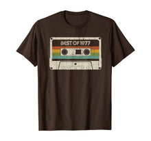 Load image into Gallery viewer, Vintage Best of 1977 42nd Birthday Cassette TShirt119179