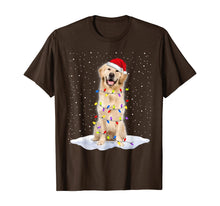 Load image into Gallery viewer, Funny shirts V-neck Tank top Hoodie sweatshirt usa uk au ca gifts for Golden retriever Santa Christmas Tree Lights Xmas Gifts T-Shirt 740329