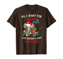 Load image into Gallery viewer, Funny shirts V-neck Tank top Hoodie sweatshirt usa uk au ca gifts for All I Want For Christmas is You Just Kidding I Want Elephant T-Shirt 685610