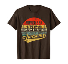 Load image into Gallery viewer, Retro Vintage November 1960 59th Birthday Gifts 59 Years Old T-Shirt