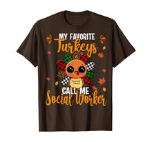 Load image into Gallery viewer, Funny shirts V-neck Tank top Hoodie sweatshirt usa uk au ca gifts for My Favorite Turkey Call Me Social Worker Leopard Plaid Gifts T-Shirt 1264117