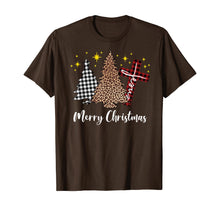 Load image into Gallery viewer, Funny shirts V-neck Tank top Hoodie sweatshirt usa uk au ca gifts for Plaid Xmas Tree Christian Cross Jesus Merry Christmas T-Shirt 794336