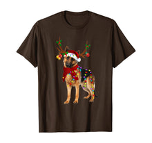 Load image into Gallery viewer, Funny shirts V-neck Tank top Hoodie sweatshirt usa uk au ca gifts for Santa German shepherd reindeer Light Christmas gifts T-Shirt 794522