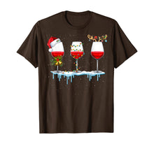 Load image into Gallery viewer, Three Glass of Red Wine Santa Hat Christmas For Men Women T-Shirt