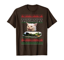Load image into Gallery viewer, Funny shirts V-neck Tank top Hoodie sweatshirt usa uk au ca gifts for Woman Yelling at a Cat Ugly Christmas Sweater Meme Design T-Shirt 266392