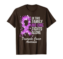 Load image into Gallery viewer, Pancreatic Cancer Family No One Fights Alone Awareness Gift T-Shirt