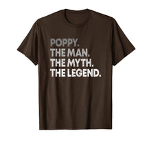 Load image into Gallery viewer, Mens Poppy The Man The Myth The Legend T-shirt for Grandpa 208701
