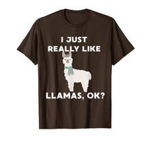 Load image into Gallery viewer, Funny Llama T-Shirt I Just Really Like Llamas Ok? Gift Tee