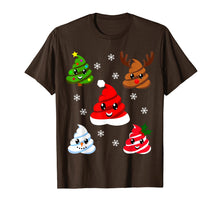 Load image into Gallery viewer, Funny shirts V-neck Tank top Hoodie sweatshirt usa uk au ca gifts for Christmas Poop Emojis Shirt - Reindeer Snowman Tree Santa 2040519