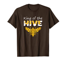 Load image into Gallery viewer, Beekeeping King Of The Hive Tshirt Beekeeper Bee Funny Gifts