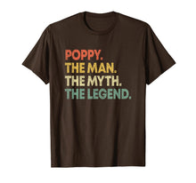 Load image into Gallery viewer, Mens Poppy The Man The Myth The Legend T-shirt for Grandpa 25944