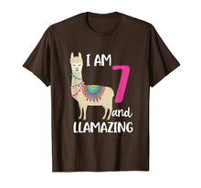 Load image into Gallery viewer, Funny shirts V-neck Tank top Hoodie sweatshirt usa uk au ca gifts for 7th Birthday Llama I'm 7 Years Old and Llamazing T-Shirt 1402475