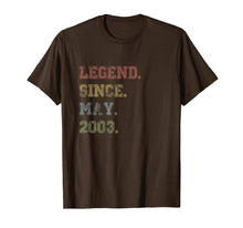 Load image into Gallery viewer, Legend Since May 2003 16th Birthday 16 Years Old Tshirt