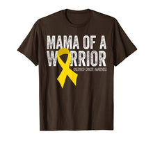 Load image into Gallery viewer, Funny shirts V-neck Tank top Hoodie sweatshirt usa uk au ca gifts for Mama of a Warrior Childhood Cancer T Shirt Ribbon Oncology 1477943