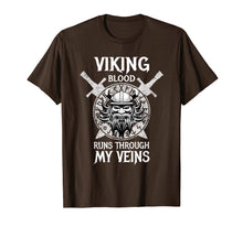 Load image into Gallery viewer, Funny shirts V-neck Tank top Hoodie sweatshirt usa uk au ca gifts for Viking blood runs through my veins Viking tshirt. 2970399