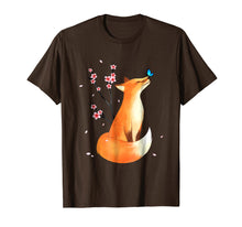 Load image into Gallery viewer, Fox Japanese Cherry Blossom Flower Vintage Gift T Shirt