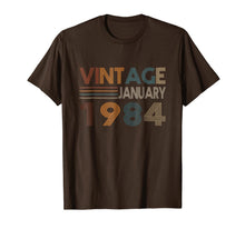 Load image into Gallery viewer, Retro Vintage January 1984 T-Shirt 35th Birthday Gift Tee 836152