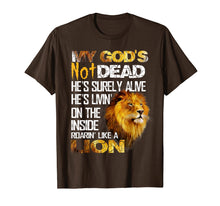 Load image into Gallery viewer, Funny shirts V-neck Tank top Hoodie sweatshirt usa uk au ca gifts for My God's Not Dead Lion Christian Christ Cross Faith T-Shirt 1019269
