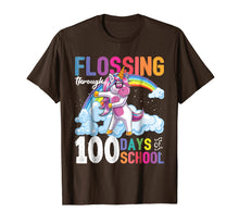 Load image into Gallery viewer, Funny shirts V-neck Tank top Hoodie sweatshirt usa uk au ca gifts for Flossing through 100 Days of School Flossing Unicorn Shirt 1481792