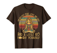 Load image into Gallery viewer, I'm Mostly Peace Love And Light And A Little Go Yoga T-Shirt 222372