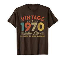 Load image into Gallery viewer, Vintage 1970 Clothes 50 Years Old Retro 50th Birthday Gifts TShirt216625