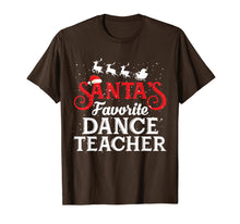 Load image into Gallery viewer, Santa's Favorite Dance Teacher Funny Christmas Gifts T-Shirt