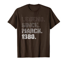 Load image into Gallery viewer, Born In March 1980 Legend 40 Years Old 40th Birthday Gift T-Shirt-4001171
