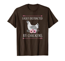 Load image into Gallery viewer, Easily Distracted By Chickens Gift For Chicken Lovers Funny T-Shirt-647970