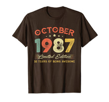 Load image into Gallery viewer, October 1987 32 Years Old Vintage 32nd Birthday Gifts T-Shirt