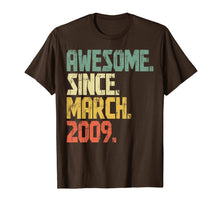 Load image into Gallery viewer, 11 years old Gifts Shirt Awesome Since March 2009 T-Shirt336366