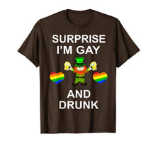 Load image into Gallery viewer, Surprise I'm Gay and Drunk Leprechaun LGBT St Patricks Day TShirt732875