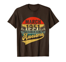 Load image into Gallery viewer, Vintage Retro March 1951 69th Birthday Gifts 69 Years Old TShirt1015902