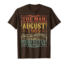 Load image into Gallery viewer, 1969 Man Myth Legend August 50th Bday Gifts 50 yrs old T-Shirt 250943