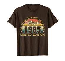 Load image into Gallery viewer, Vintage March 1985 Outfit 35th Birthday Gift 35 Years Old T-Shirt-375113
