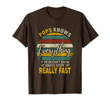 Load image into Gallery viewer, Mens Mens Pops Know Everything Grandpa Christmas Gifts T-Shirt-1685560