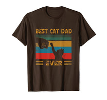 Load image into Gallery viewer, Mens Vintage Best Cat Dad Ever Bump Cat Lover Gifts T-Shirt-181039