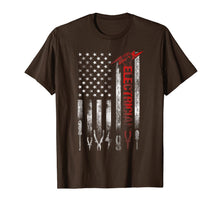 Load image into Gallery viewer, Patriotic Electrician American Flag Fathers Day Gift T-Shirt-623763