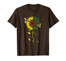 Load image into Gallery viewer, Bee Happy Canabis Sunflower Weed Gift TShirt745379
