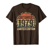Load image into Gallery viewer, Born September 1979 Limited Edition Bday Gifts 40th Birthday T-Shirt 94085