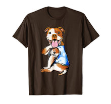 Load image into Gallery viewer, Mother's Day Gifts Pit Bull Dog Tattoo I Love Mom T-Shirt-509518