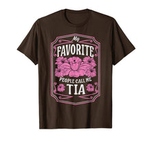 Load image into Gallery viewer, My Favorite People Call Me Tia Floral Christmas Gifts T-Shirt-2375107