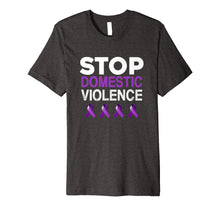 Load image into Gallery viewer, Funny shirts V-neck Tank top Hoodie sweatshirt usa uk au ca gifts for Purple Ribbon Shirt, Stop Domestic Violence T Shirts 2660572