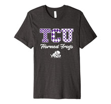 Load image into Gallery viewer, Tcu Horned Frogs Patterned Letters T-Shirt - Apparel