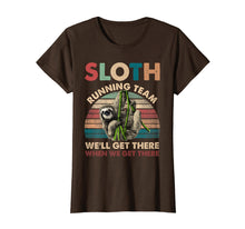 Load image into Gallery viewer, Vintage Sloth Running Team We'll Get There Funny Sloth Shirt