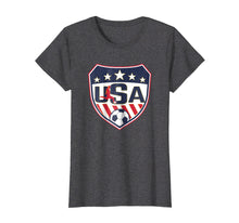 Load image into Gallery viewer, Vintage Soccer Shirt Usa Shield Soccer Player Silhouette