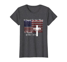 Load image into Gallery viewer, I Stand For The Flag, I Kneel At The Cross T-Shirt